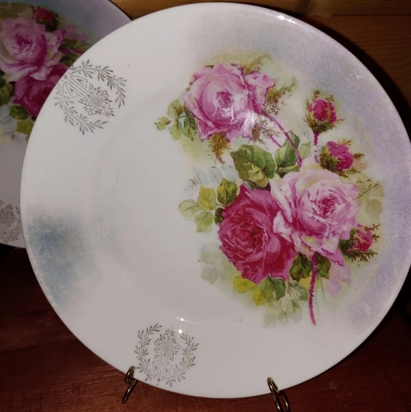 Antique Carl Tielsch (CT) Altwasser of Silesia China Salad Plate Set Lustreware - Picture 4 of 12